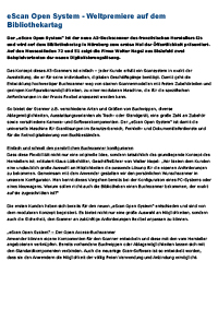 Produktnews eScan Open System Produktnews eScan Open System